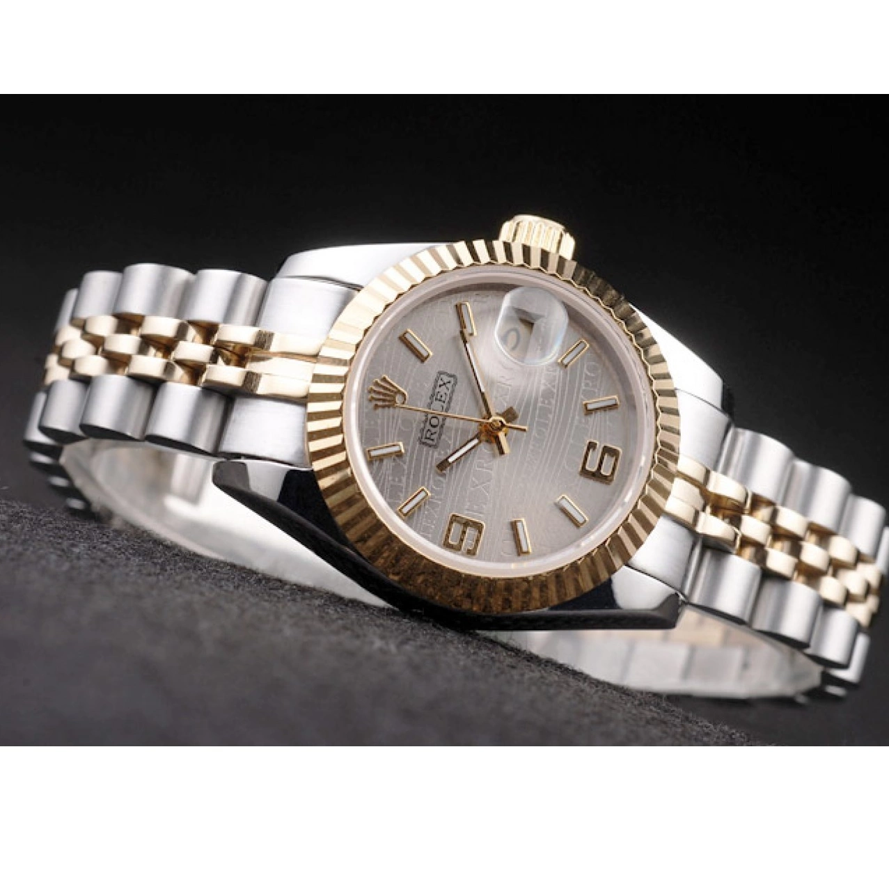 AAA Replica Watches Stainless Two Steel Rolex Tone Plated Gold Datejust Yellow 98078 0815